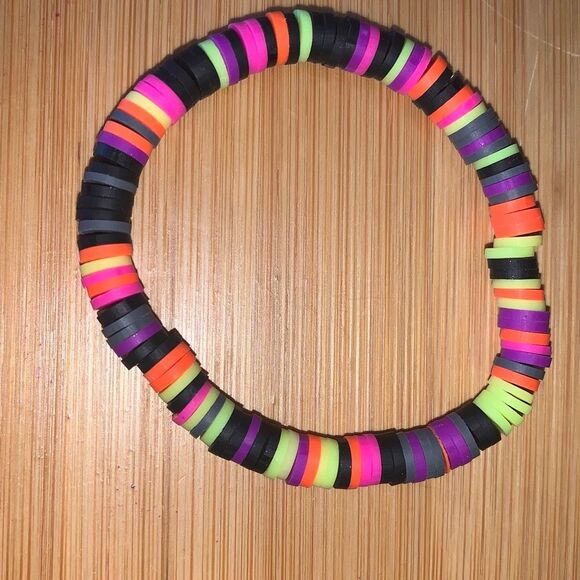 5.7 Handmade Stretchy Neon Colorful Black Purple Pink Orange Yellow Gray - Picture 2 of 2